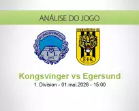 Prognóstico Kongsvinger Egersund (01 May 2026)