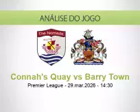Prognóstico Connah's Quay Barry Town (29 March 2026)