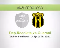 Prognóstico Dep.Recoleta Guarani (04 August 2025)