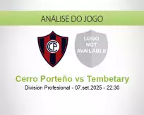 Prognóstico Cerro Porteño Tembetary (18 September 2025)