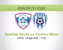 Prognóstico Spartak Varna Cherno More (16 August 2025)