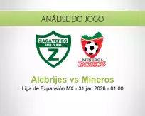 Prognóstico Alebrijes Mineros (31 January 2026)