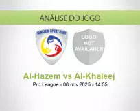 Prognóstico Al-Hazem Al-Khaleej  (06 November 2025)
