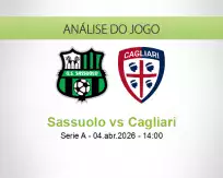 Prognóstico Sassuolo Cagliari (04 April 2026)