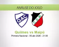 Prognóstico Quilmes Maipú (05 April 2026)