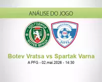 Prognóstico Botev Vratsa Spartak Varna (02 May 2026)