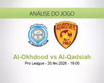 Prognóstico Al-Okhdood Al-Qadsiah (20 February 2026)