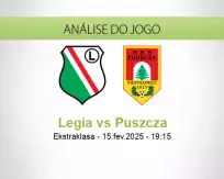 Prognóstico Legia Puszcza (15 February 2025)