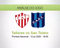 Prognóstico Talleres San Telmo (12 July 2025)