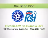 Prognóstico Estónia U21 Islândia U21 (08 September 2025)