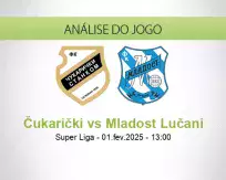 Prognóstico Čukarički Mladost Lučani (01 February 2025)