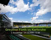 Prognóstico Greuther Fürth Karlsruhe (24 October 2025)