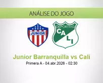 Prognóstico Junior Barranquilla Cali (04 April 2026)