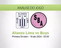 Prognóstico Alianza Lima Boys (19 April 2024)