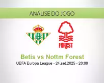 Prognóstico Betis Nottm Forest (24 September 2025)