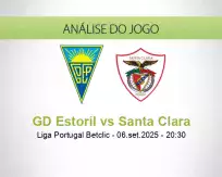 Prognóstico GD Estoril Santa Clara (06 September 2025)