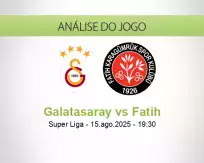 Prognóstico Galatasaray Fatih (15 August 2025)