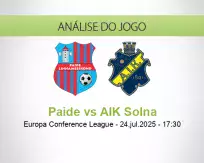 Prognóstico Paide AIK Solna (24 July 2025)