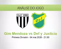 Prognóstico Gim Mendoza Def y Justicia (04 May 2026)