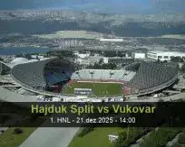 Prognóstico Hajduk Split Vukovar (21 December 2025)