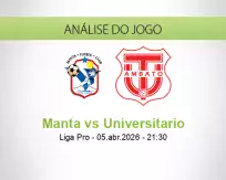 Prognóstico Manta Universitario (05 April 2026)