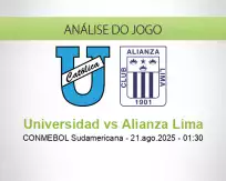 Prognóstico Universidad Alianza Lima (21 August 2025)