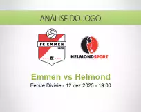 Prognóstico Emmen Helmond (12 December 2025)