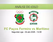 Prognóstico FC Paços Ferreira Marítimo (04 April 2026)