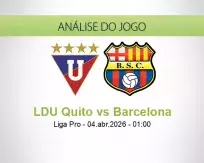 Prognóstico LDU Quito Barcelona (04 April 2026)