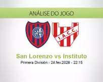 Prognóstico San Lorenzo Instituto (25 February 2026)