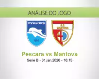Prognóstico Pescara Mantova (31 January 2026)