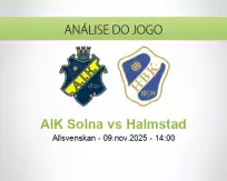Prognóstico AIK Solna Halmstad (09 November 2025)