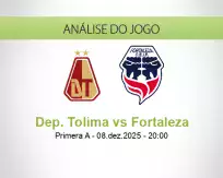 Prognóstico Dep. Tolima Fortaleza (08 December 2025)
