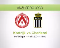 Prognóstico Kortrijk Charleroi (14 April 2024)