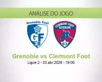 Prognóstico Grenoble Clermont Foot (03 April 2026)