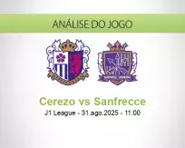 Prognóstico Cerezo Sanfrecce (31 August 2025)