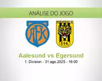 Prognóstico Aalesund Egersund (31 August 2025)