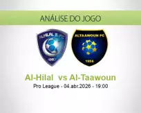 Prognóstico Al-Hilal  Al-Taawoun (04 April 2026)