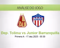 Prognóstico Dep. Tolima Junior Barranquilla (17 December 2025)