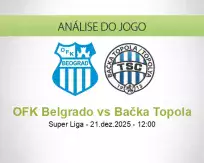Prognóstico OFK Belgrado Bačka Topola (21 December 2025)