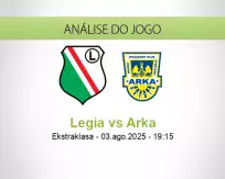 Prognóstico Legia Arka (03 August 2025)