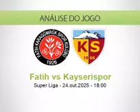 Prognóstico Fatih Kayserispor (24 October 2025)