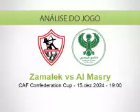 Prognóstico Zamalek Al Masry (15 December 2024)