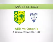 Prognóstico AEK Omonia (09 November 2025)