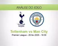 Prognóstico Tottenham Man City (26 February 2025)