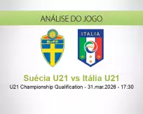 Prognóstico Suécia U21 Itália U21 (31 March 2026)