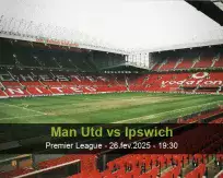 Prognóstico Man Utd Ipswich (26 February 2025)