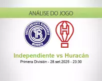 Prognóstico Independiente Huracán (29 September 2025)