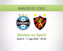 Prognóstico Grêmio Sport (11 August 2025)