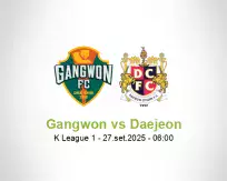 Prognóstico Gangwon Daejeon (27 September 2025)